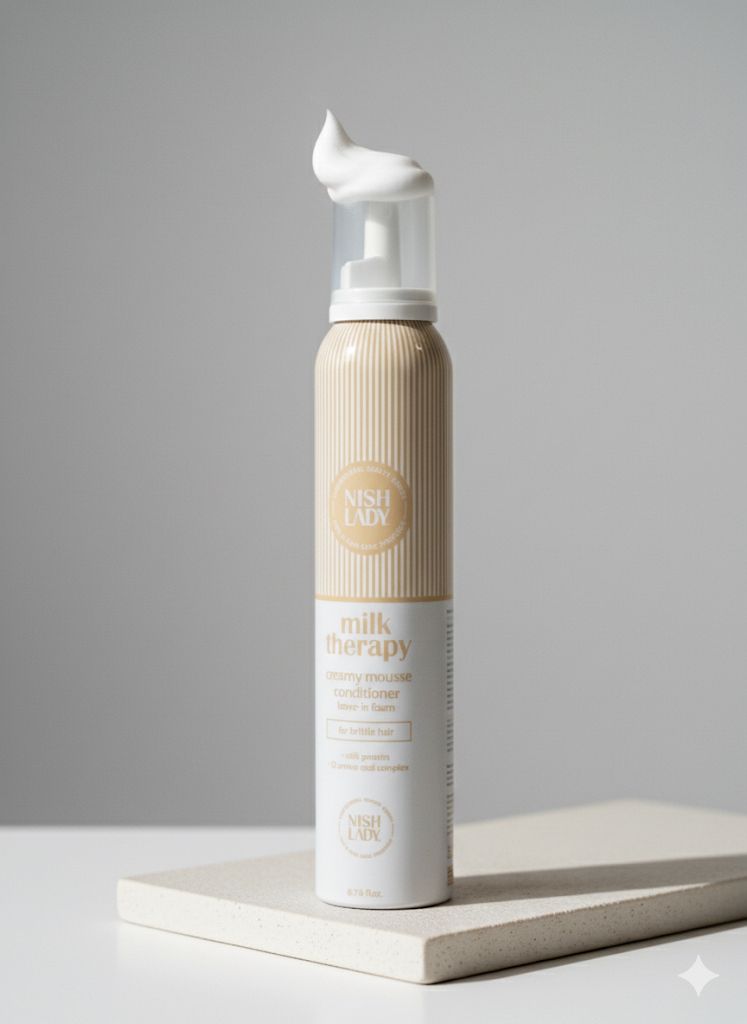 Balsam de par crema- spumant - NISH LADY - Milk Therapy - 200 ml