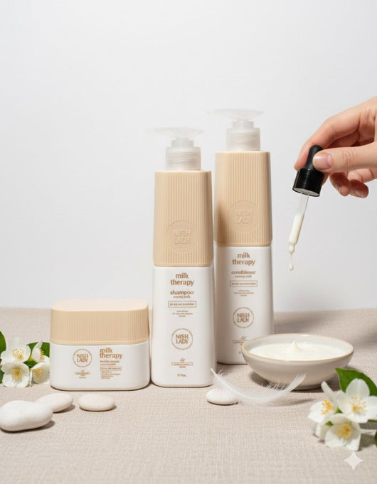 Set Șampon, Balsam & Mască Milk Therapy – NISH LADY - Glowify
